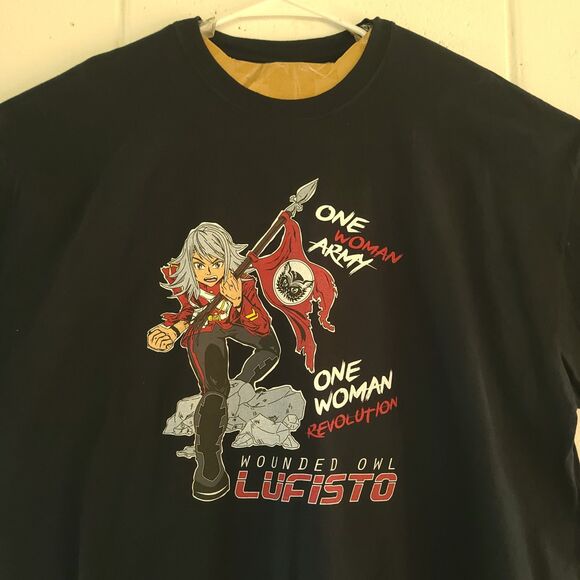 LUFISTO Wounded Owl Tee Shirt Size 2XL One Woman Army Deathmatch Wrestling - Picture 3 of 10